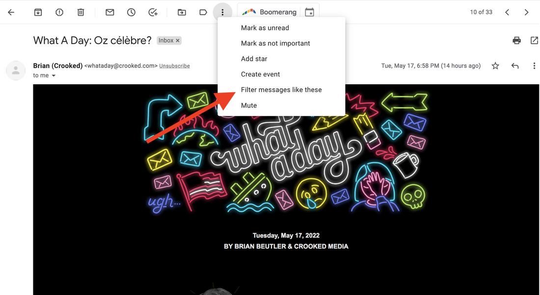create filters in gmail