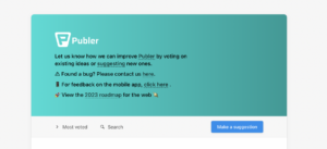 How to make a suggestion on Publer