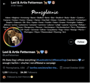 John Fetterman's dogs have a Twitter account