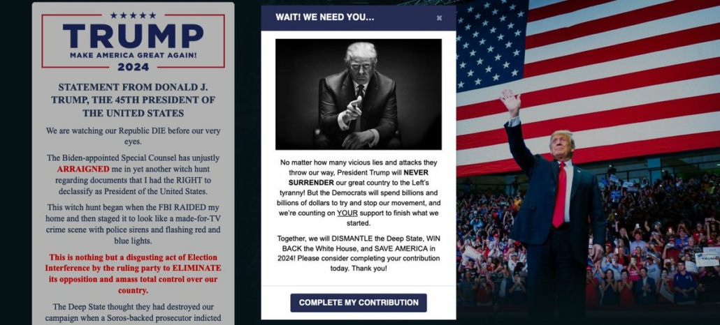 Donald Trump political website 