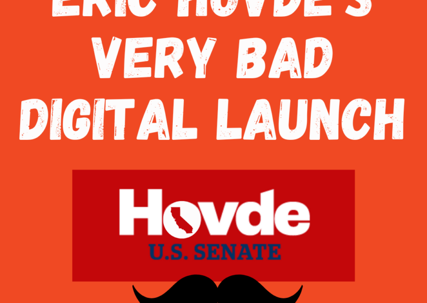 Eric Hovde's very bad digital launch